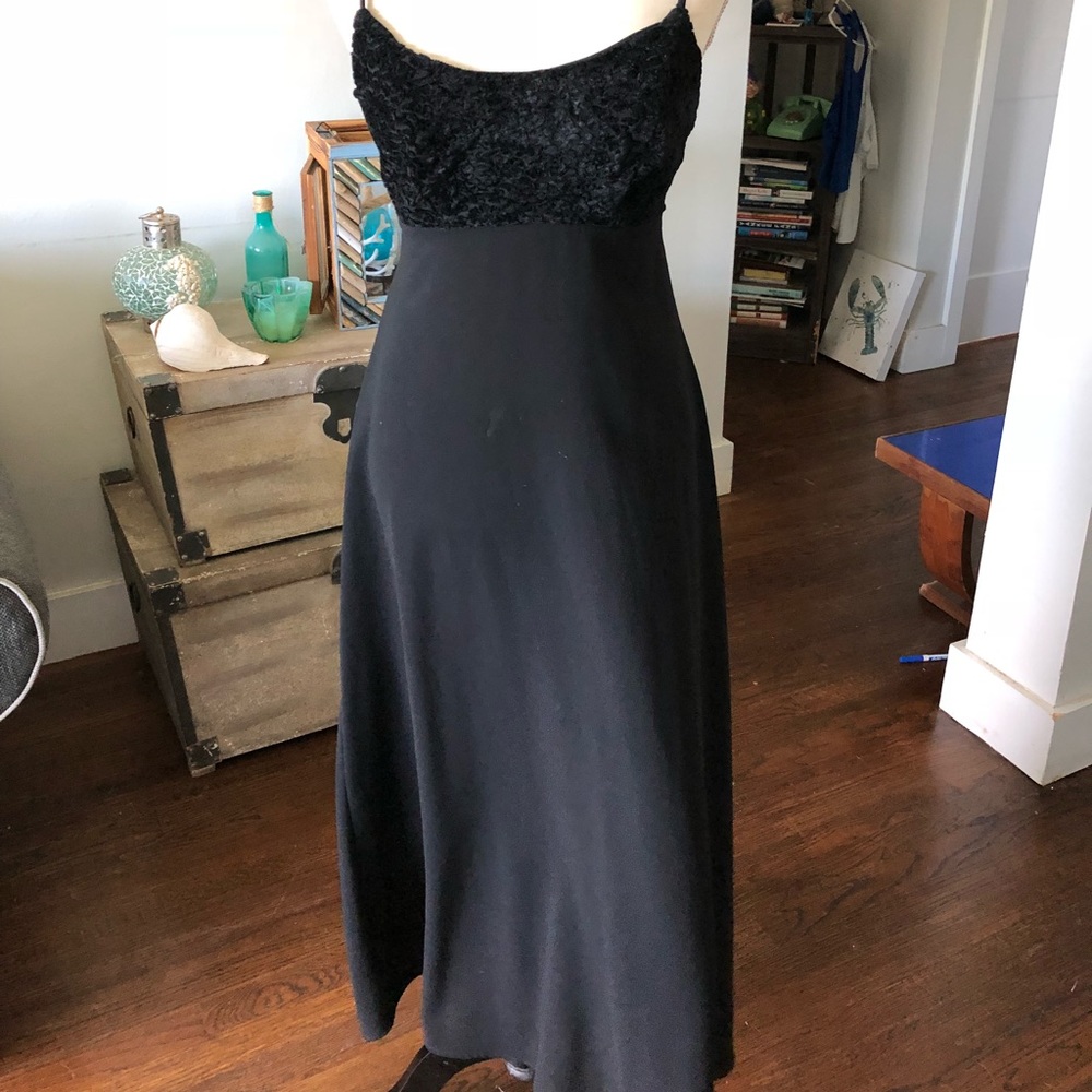 3/4 length dress black